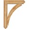 Ekena Millwork Thorton Arts and Crafts Rough Sawn Bracket w/ Offset Brace, Western Red Cedar, 8"W x 36"D x 48"H BKT0806X36X48THR03RWR - alternate 3